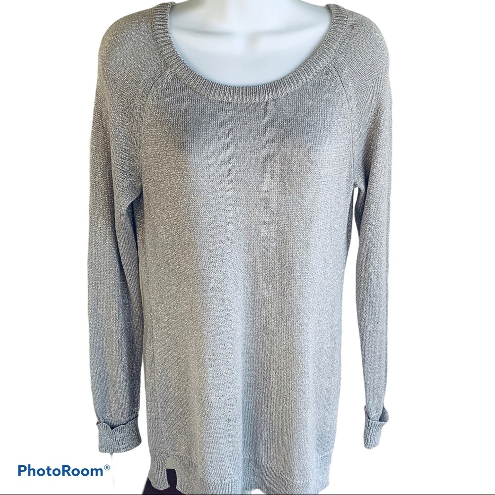 Gray Cupio Sweater with Shimmer SZ S